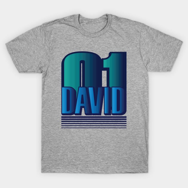 Male Name shirt DAVID 01 T-Shirt by muzamilshayk